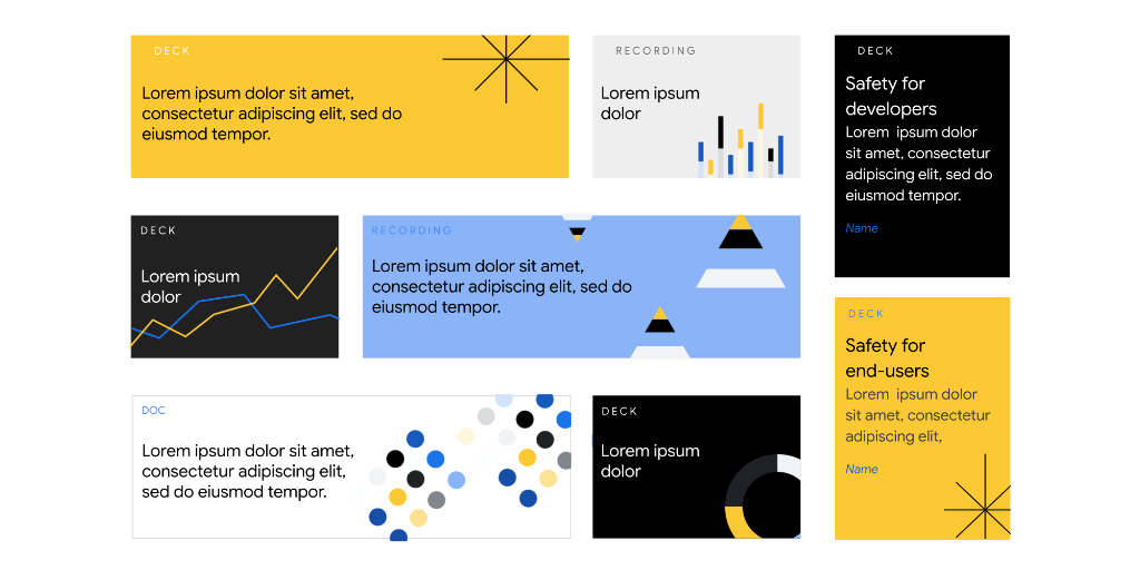Consumer insights card components and recording layouts